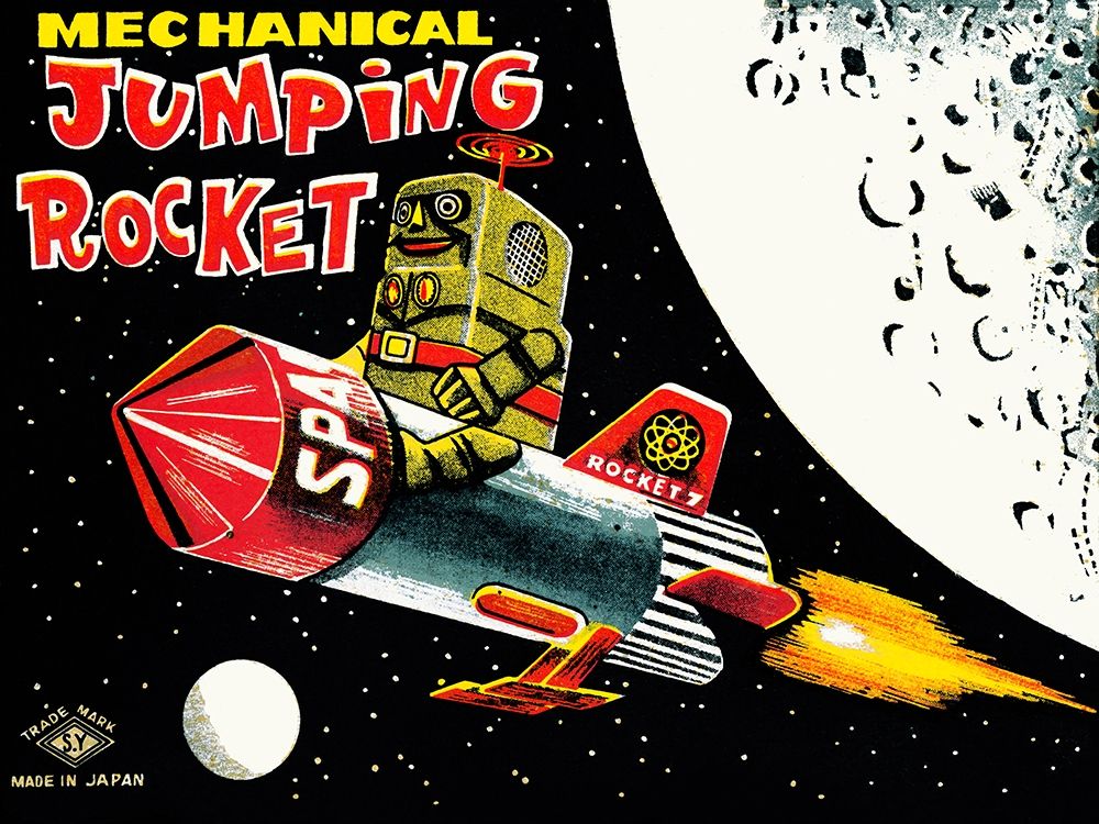 Art Print: Mechanical Jumping Rocket
