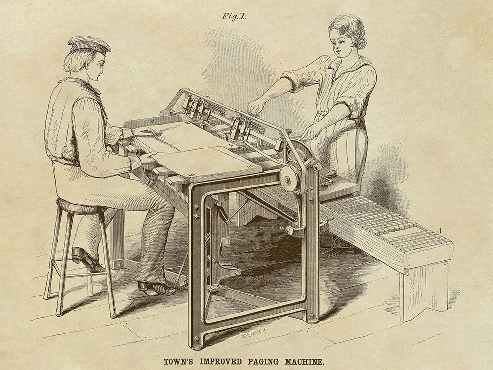 Wall Art Painting id:345707, Name: Towns Improved Paging Machine, Artist: Inventions