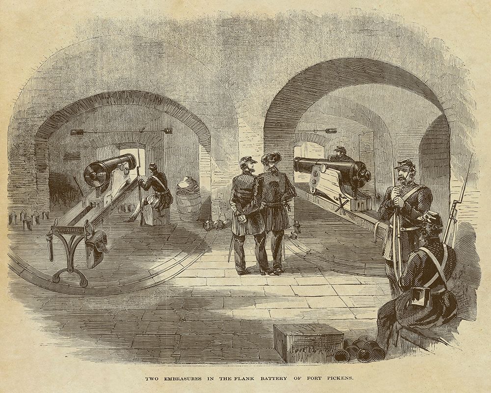 Wall Art Painting id:345720, Name: Two Embrasures in the Flank Battery of Fort Pickens, Artist: Inventions