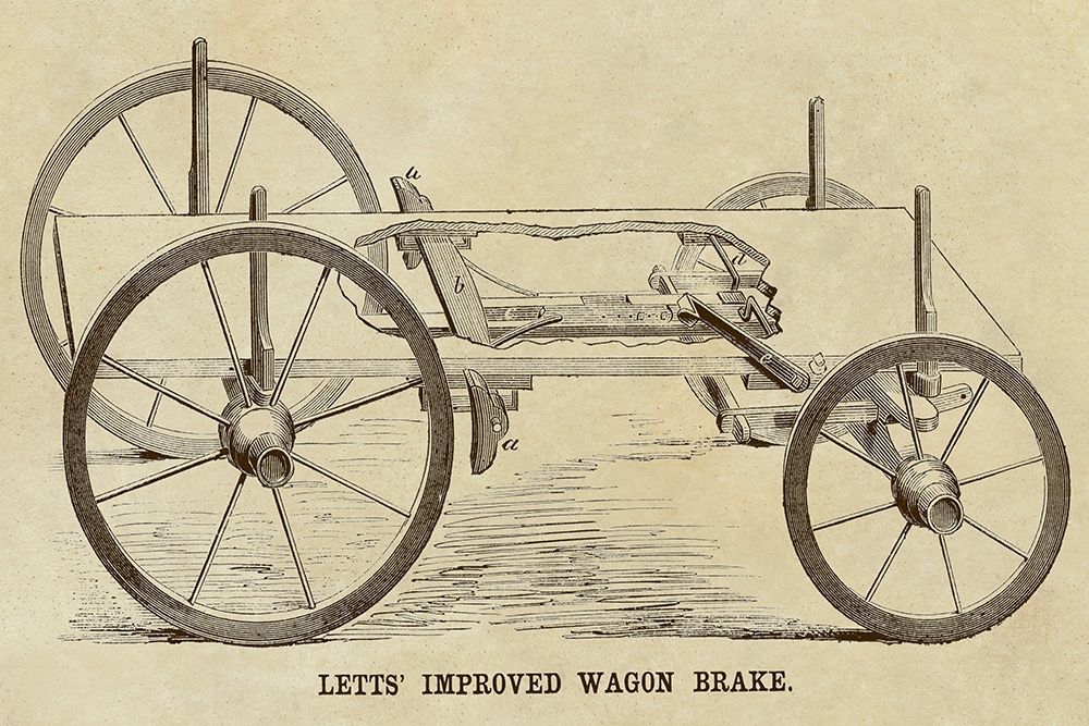 Wall Art Painting id:345731, Name: Letts Improved Wagon Brake, Artist: Inventions