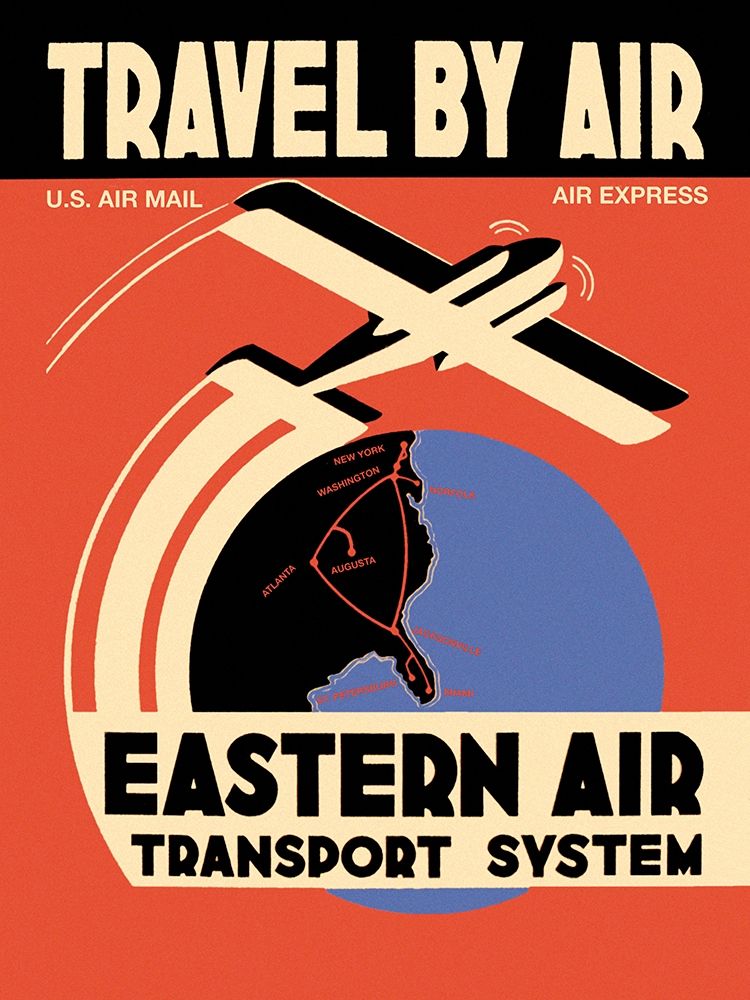 Wall Art Painting id:347194, Name: Eastern Air Transport System, Artist: Unknown