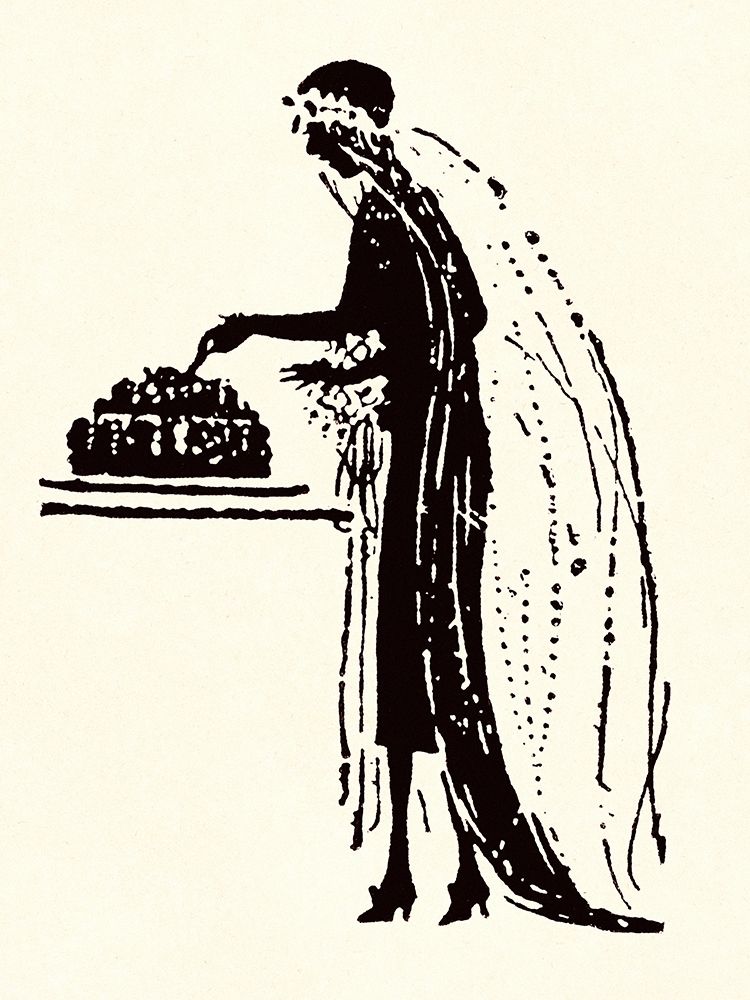 Art Print: Bride Cuts Her Wedding Cake