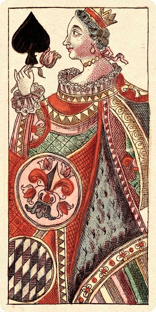 Art Print: Queen of Spades (Bauern Hochzeit Deck)