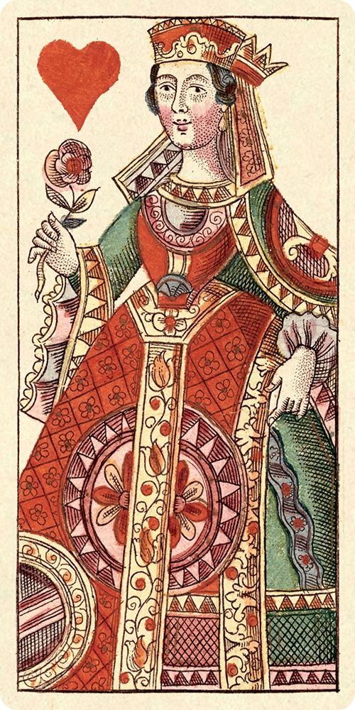 Art Print: Queen of Hearts (Bauern Hochzeit Deck)