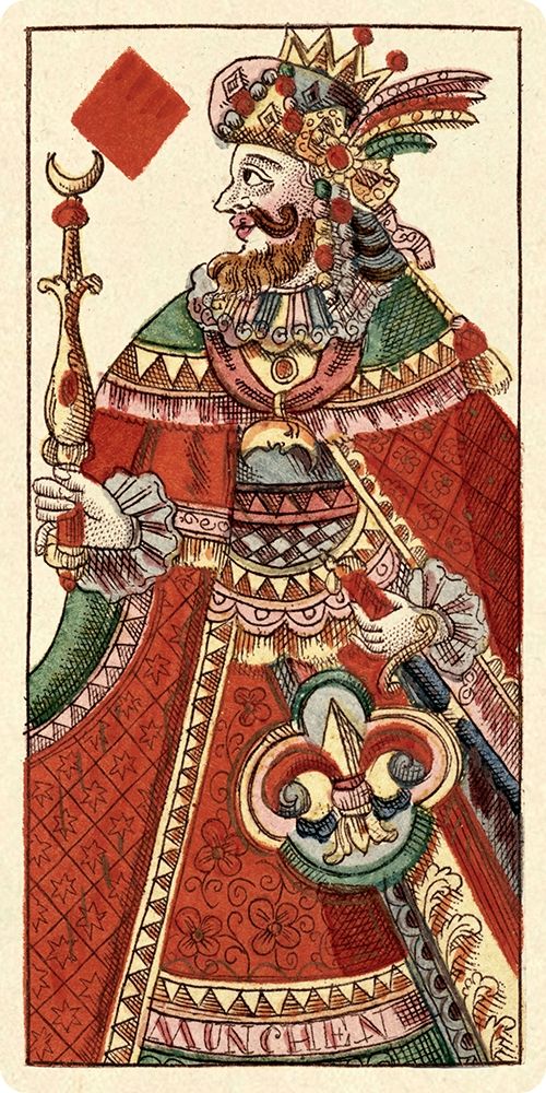 Wall Art Painting id:344924, Name: King of Diamonds (Bauern Hochzeit Deck), Artist: Gobl, Andreas Benedictus