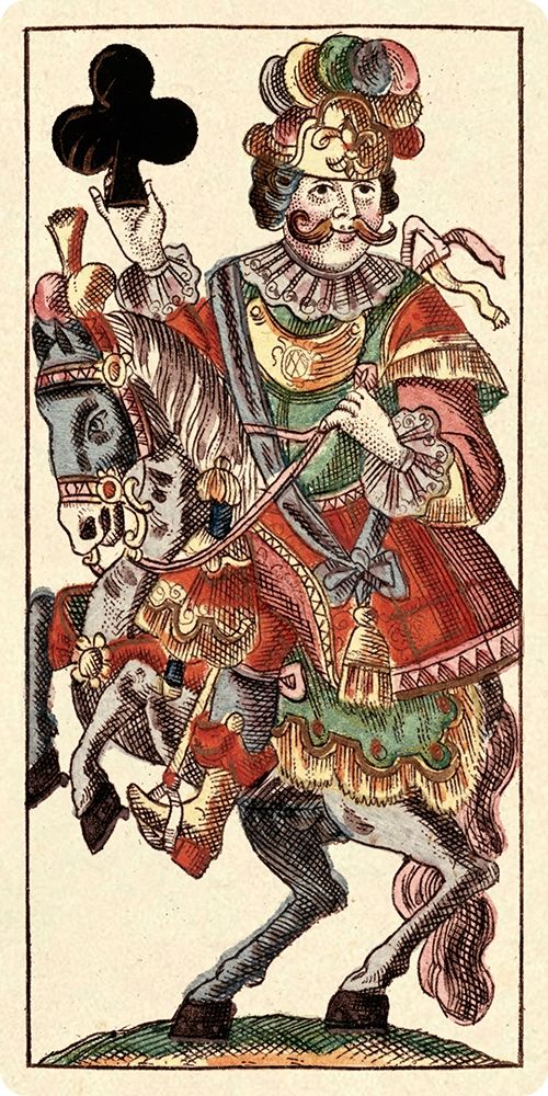 Art Print: Knight of Clubs (Bauern Hochzeit Deck)