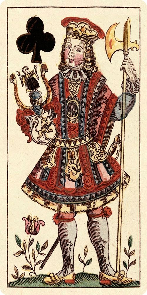 Wall Art Painting id:344927, Name: Knave of Clubs (Bauern Hochzeit Deck), Artist: Gobl, Andreas Benedictus