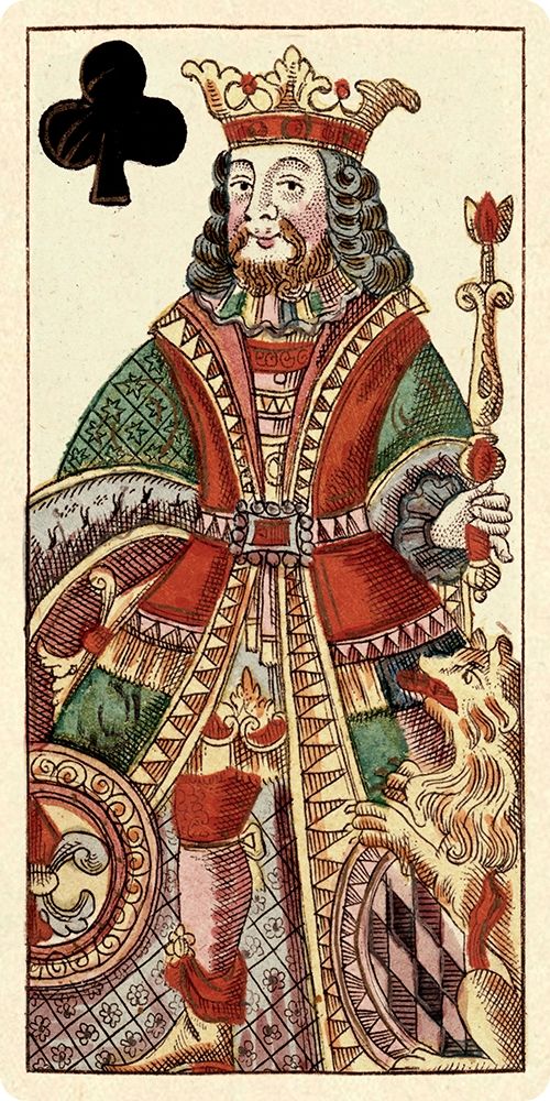 Wall Art Painting id:344928, Name: King of Clubs (Bauern Hochzeit Deck), Artist: Gobl, Andreas Benedictus