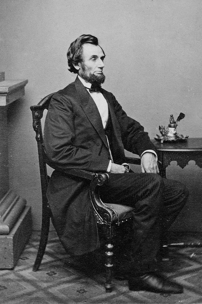 Wall Art Painting id:346131, Name: President Abraham Lincoln, Washington D.C., 1865, Artist: Brady, Mathew B.