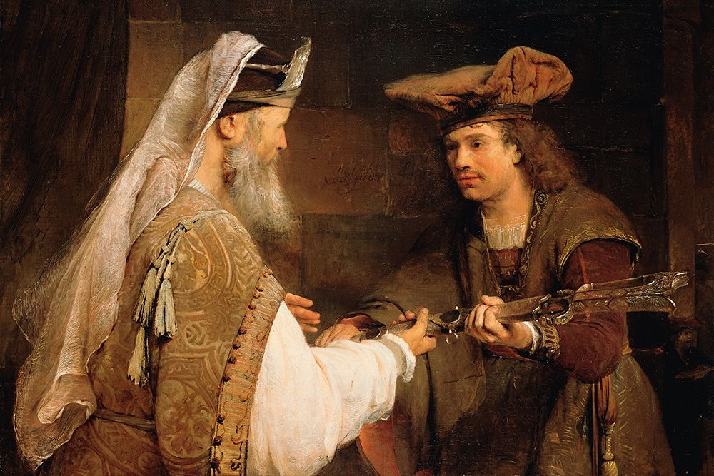 Art Print: Ahimelech Giving the Sword of Goliath to David