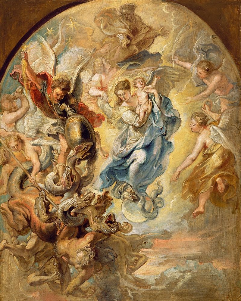 Wall Art Painting id:346260, Name: The Virgin as the Woman of the Apocalypse, Artist: Rubens, Peter Paul