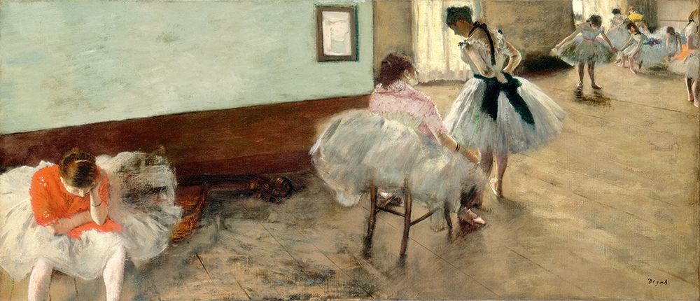 Wall Art Painting id:344140, Name: The Dance Lesson, c. 1879, Artist: Degas, Edgar