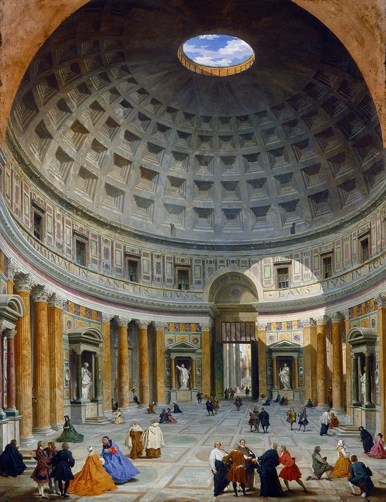 Art Print: Interior of the Pantheon, Rome, c. 1734