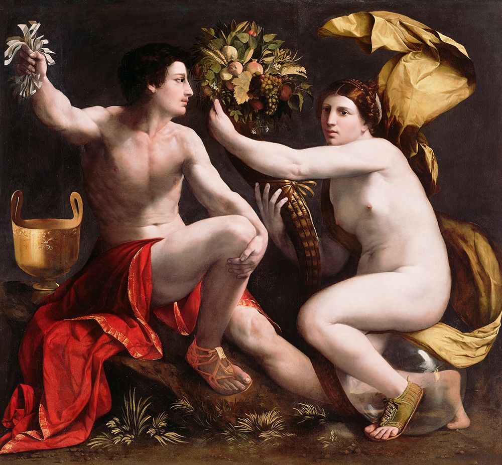 Wall Art Painting id:345166, Name: Allegory of Fortune, Artist: Dossi, Dosso