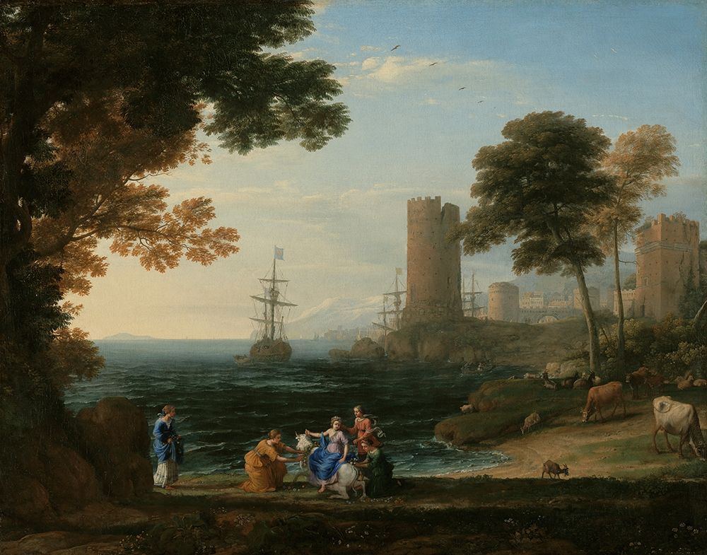Art Print: Coast View with the Abduction of Europa