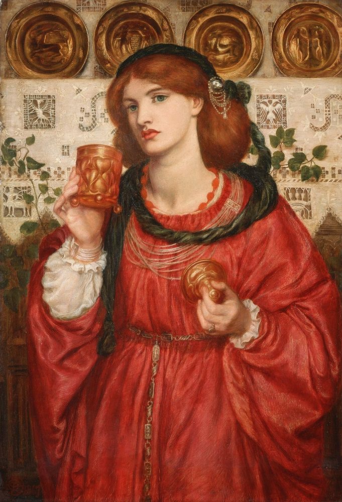 Wall Art Painting id:344624, Name: The Loving Cup, 1867, Artist: Rossetti, Dante Gabriel