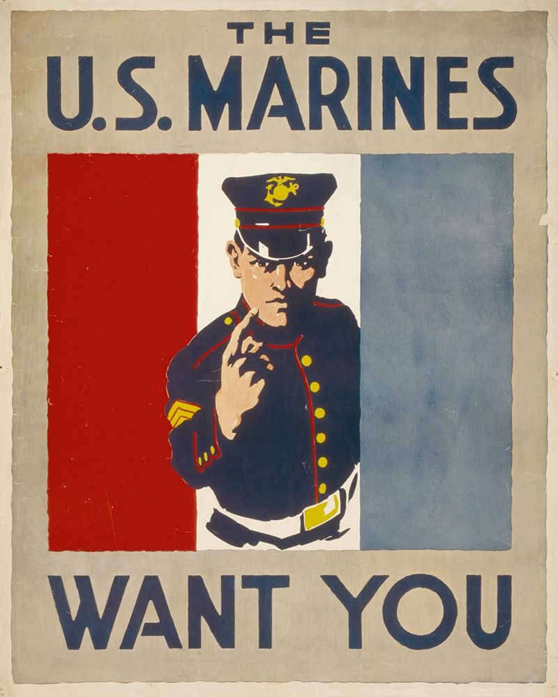 Art Print: The U.S. Marines Want You, 1914/1918