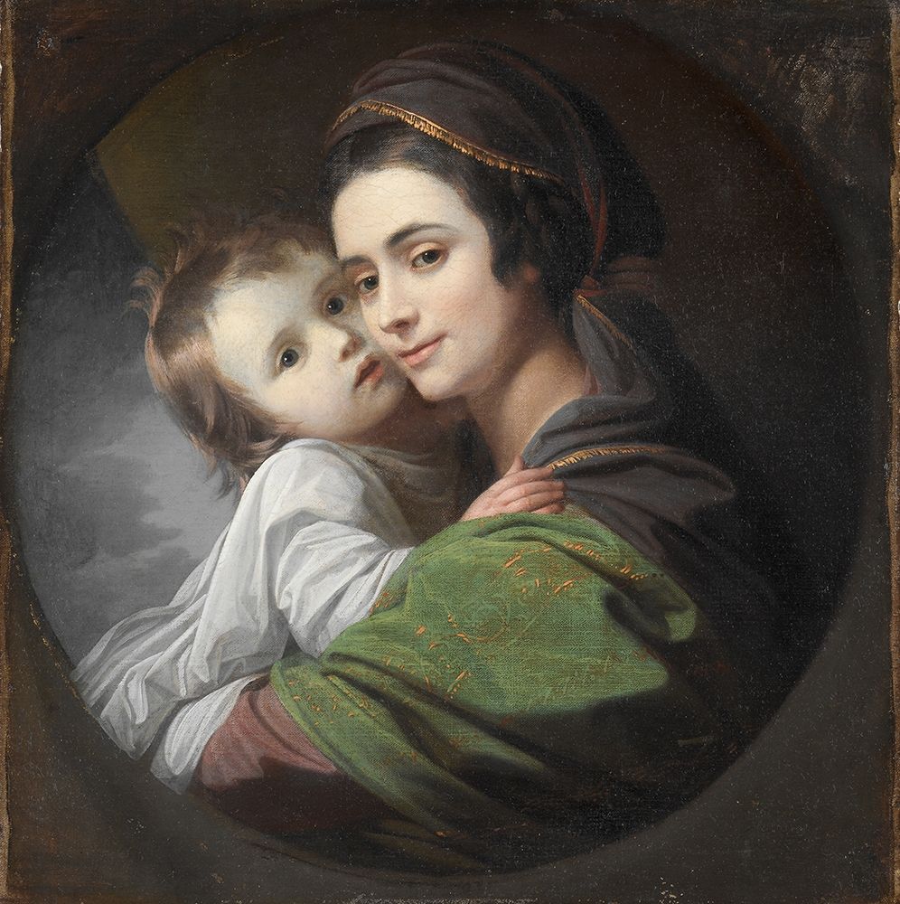 Art Print: Elizabeth Shewell West and Her Son Raphael