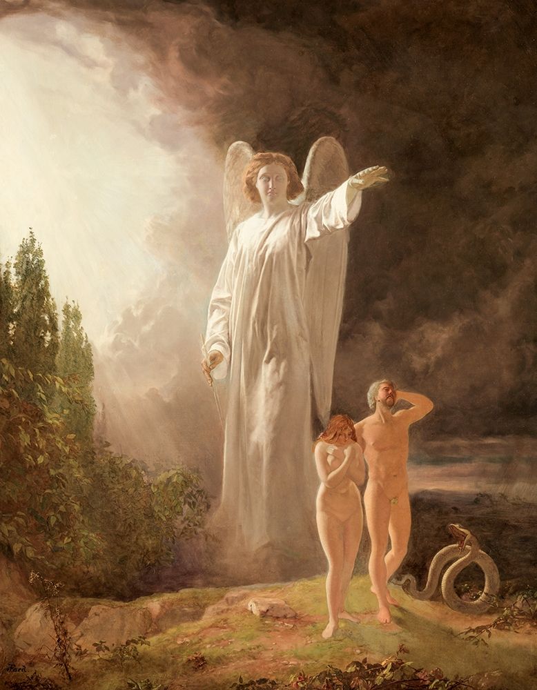 Wall Art Painting id:343853, Name: Expulsion of Adam and Eve, Artist: Faed, John