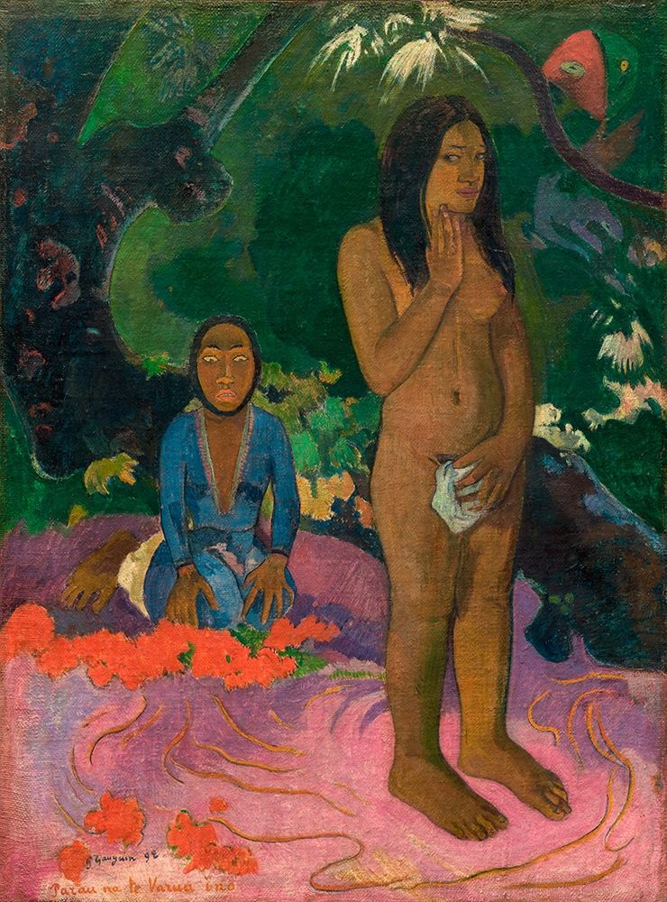 Wall Art Painting id:342632, Name: Words of the Devil, Artist: Gauguin, Paul
