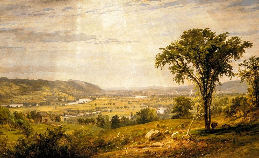 Wall Art Painting id:353090, Name: Wyoming Valley, Pennsylvania 1864, Artist: Cropsey, Jasper Francis