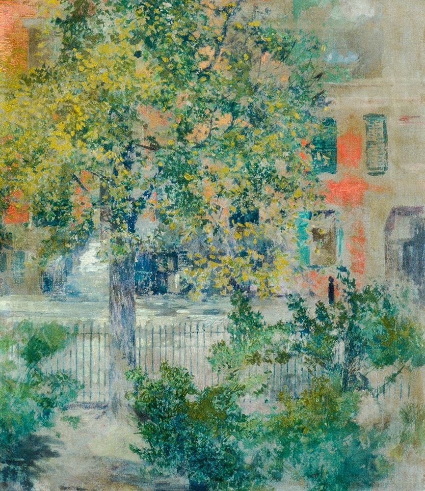 Wall Art Painting id:353199, Name: View from the Artists Window, Grove Street, Artist: Blum, Robert Frederick