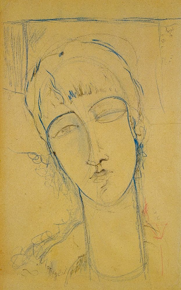 Wall Art Painting id:349991, Name: Ritratto di Donna Rossa, Artist: Modigliani, Amedeo