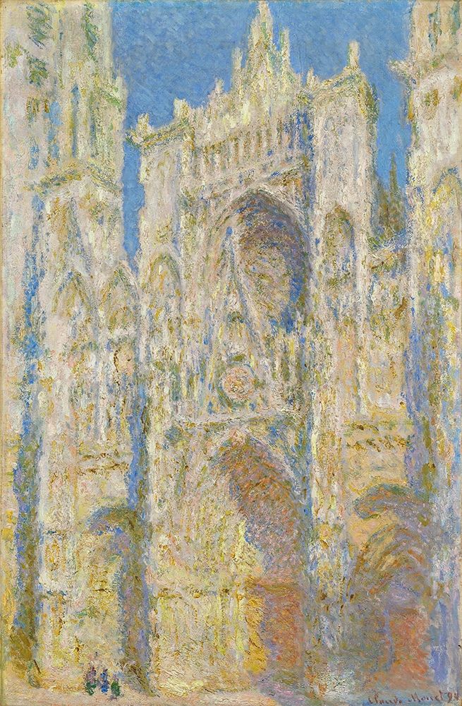 Wall Art Painting id:350549, Name: Rouen Cathedral, West Façade, Sunlight, Artist: Monet, Claude