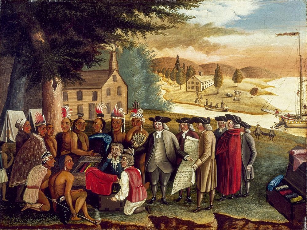 Wall art: Penns Treaty with the Indians, by Hicks, Edward