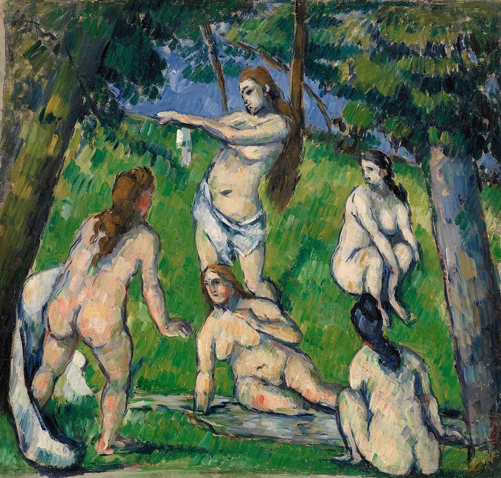Wall Art Painting id:352602, Name: Five Bathers (Cinq baigneuses) (ca. 1877–1878), Artist: Cezanne, Paul