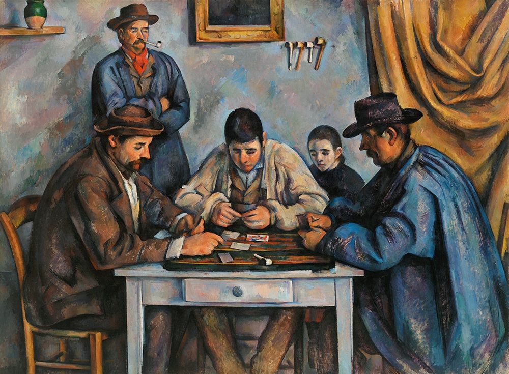 Wall Art Painting id:352617, Name: The Card Players, Artist: Cezanne, Paul