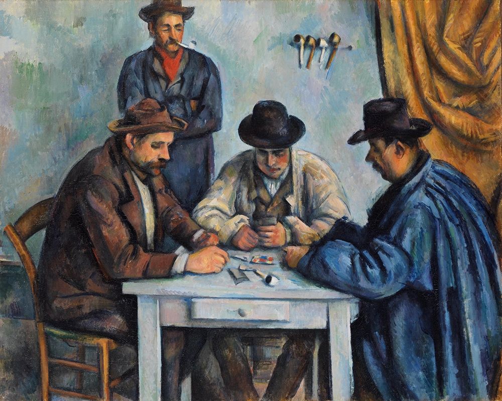 Wall Art Painting id:352632, Name: The Card Players, Artist: Cezanne, Paul