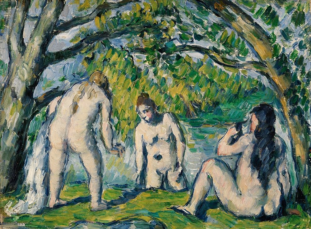 Wall Art Painting id:352633, Name: Three Bathers, Artist: Cezanne, Paul
