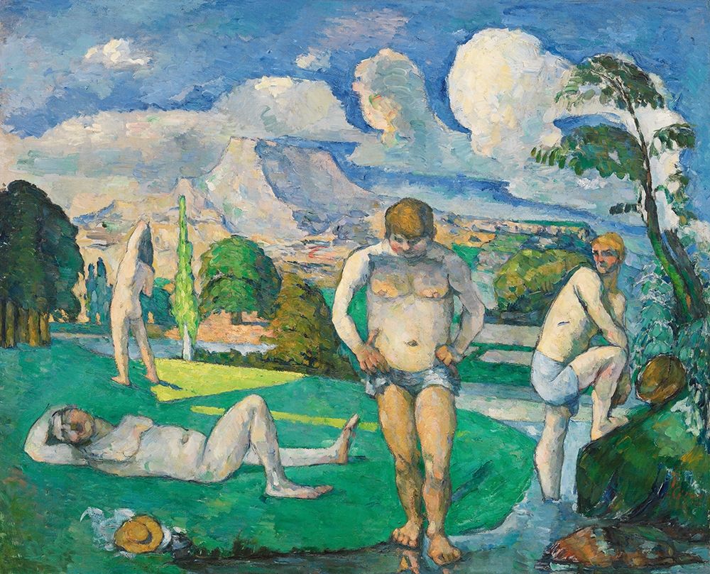 Wall Art Painting id:352639, Name: Bathers at Rest, Artist: Cezanne, Paul