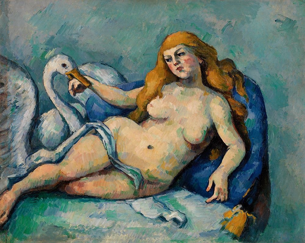 Wall Art Painting id:352642, Name: Leda and the Swan, Artist: Cezanne, Paul
