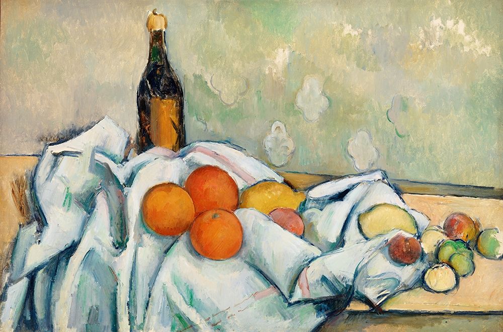 Art Print: Bottle and Fruits