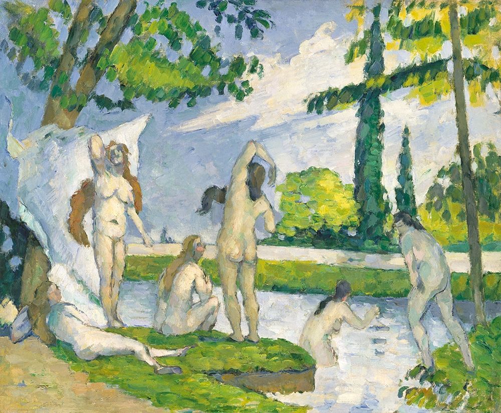 Wall Art Painting id:352652, Name: Bathers, Artist: Cezanne, Paul