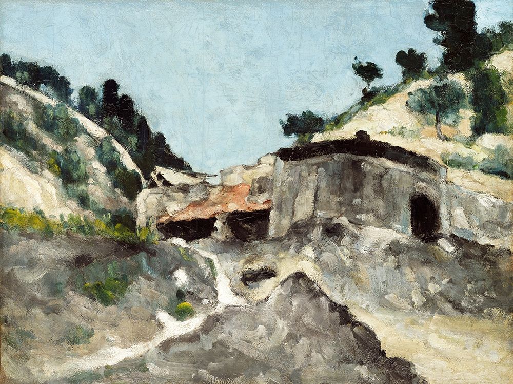 Wall Art Painting id:352701, Name: Landscape with Water Mill, Artist: Cezanne, Paul