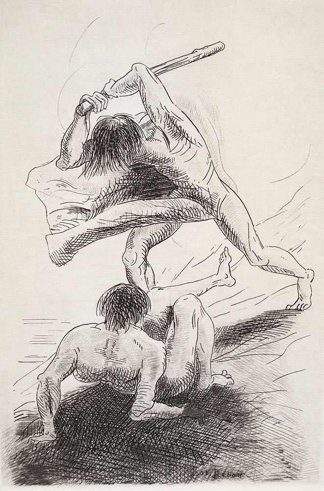 Wall Art Painting id:353765, Name: Cain and Abel, Artist: Redon, Odilon
