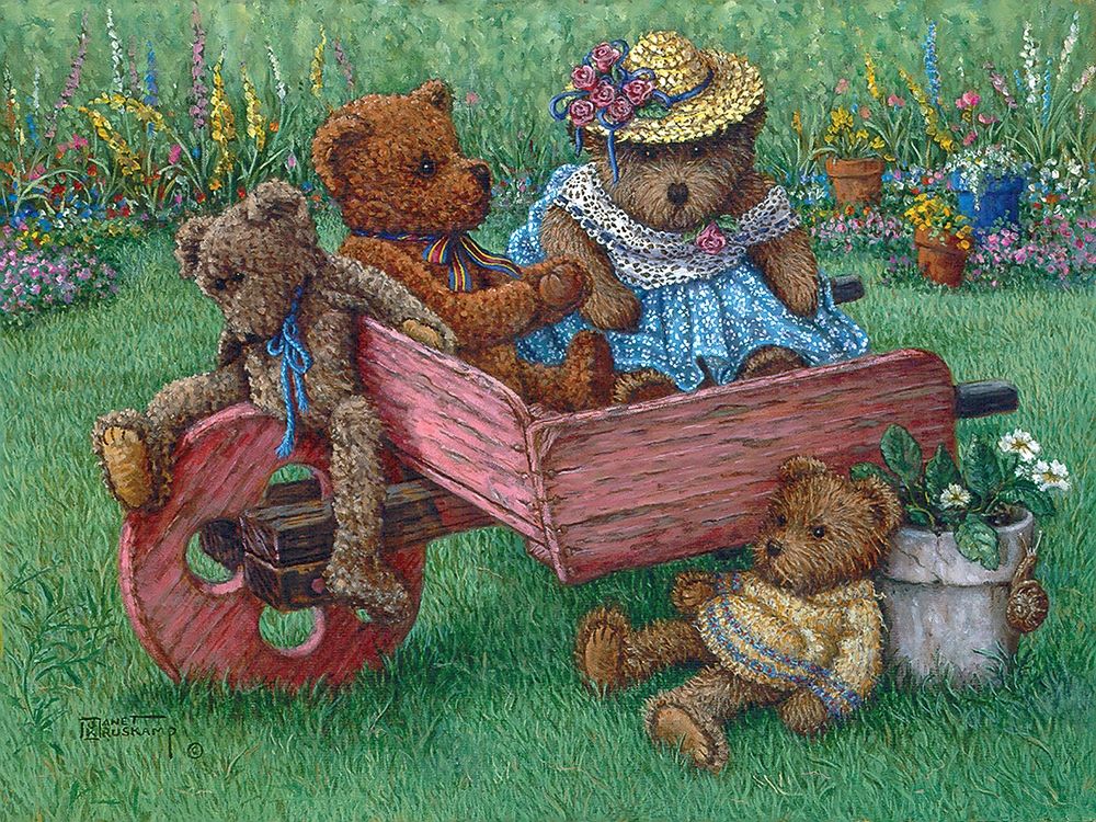 Wall Art Painting id:354329, Name: Amys Bears, Artist: Kruskamp, Janet