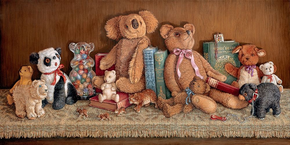Wall Art Painting id:354371, Name: Teddy Bear Collection, Artist: Kruskamp, Janet