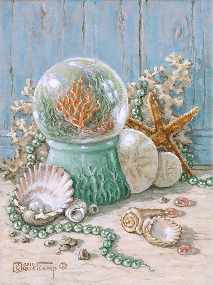 Wall Art Painting id:354485, Name: Sea Shell Collection IV, Artist: Kruskamp, Janet