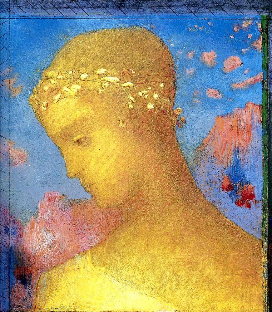 Wall Art Painting id:354636, Name: Beatrice Gold, Artist: Redon, Odilon