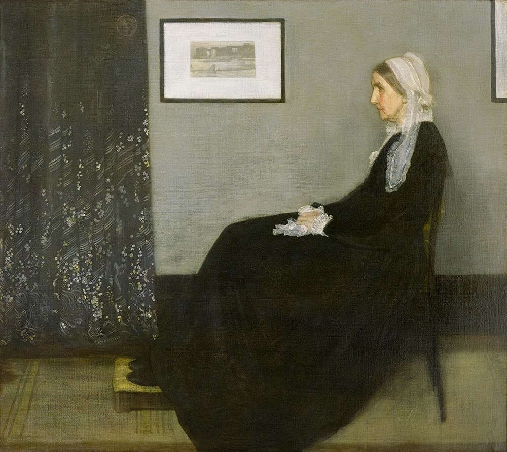 Wall Art Painting id:354669, Name: Whistlers Mother, Portrait of The Artist’s Mother, Artist: Whistler, James McNeill