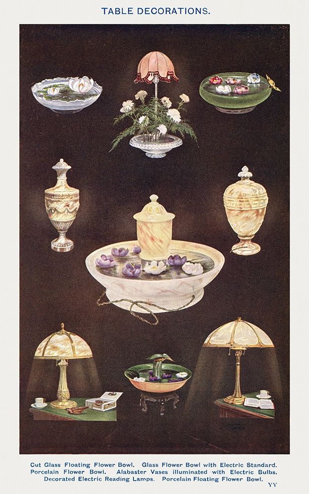 Wall Art Painting id:360526, Name: Table Decorations, Artist: Mrs. Beetons Book of Household Management