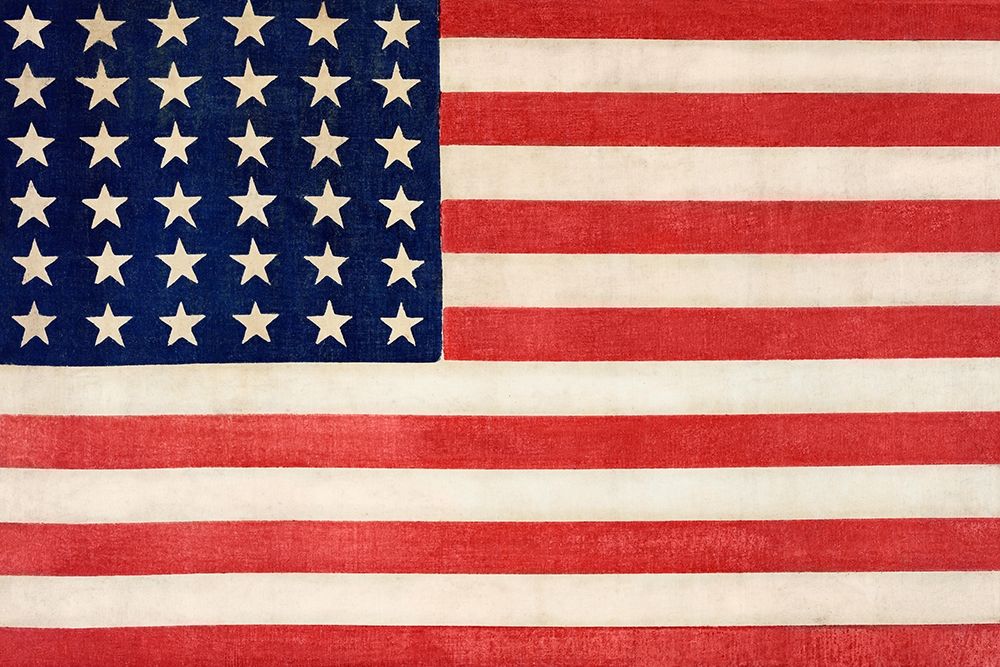 Wall Art Painting id:360600, Name: The Thirty-Six Star Flag of the United States of America, Artist: Library of Congress