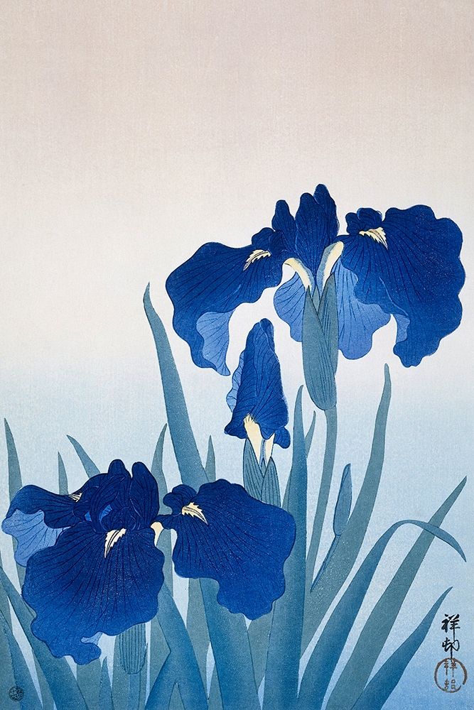 Wall Art Painting id:360836, Name: Iris flowers, Artist: Koson, Ohara