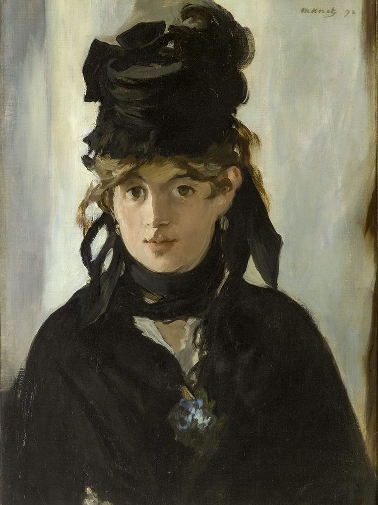 Wall Art Painting id:368252, Name: Berthe Morisot With a Bouquet of Violets, Artist: Manet, Edouard