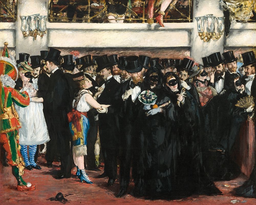 Wall Art Painting id:368308, Name: Masked Ball at the Opera, Artist: Manet, Edouard