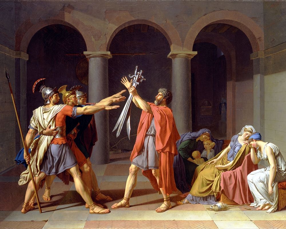 Wall Art Painting id:370523, Name: Oath of the Horatii, Artist: David, Jacques-Louis